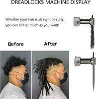 Machine à dreadlocks améliorée avec 6 têtes, Machine à dreadlock instantanée automatique pour Locs, machine à dreadlock électrique portable 3