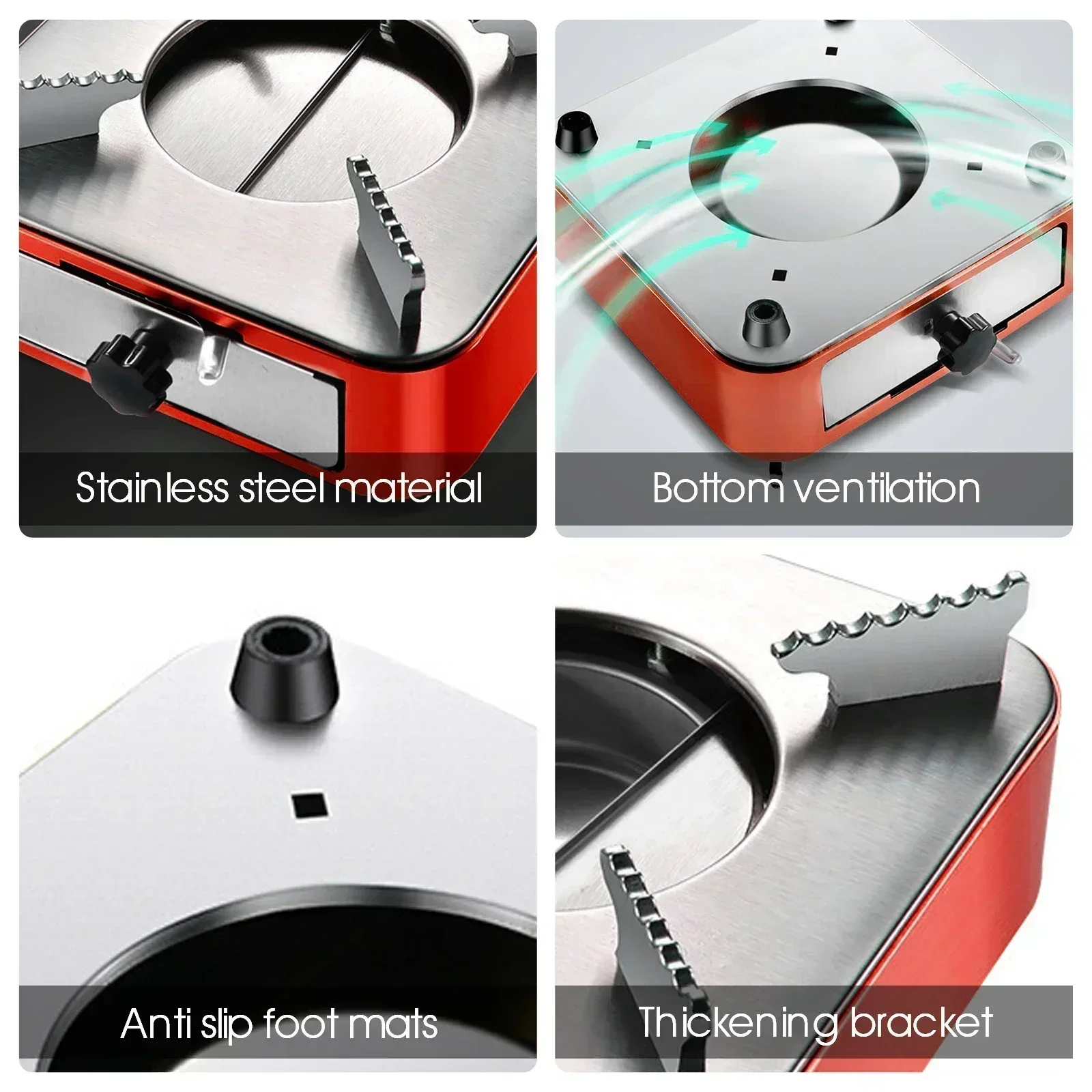 Portable Camping Stove with Adjustable Firepower Drawer Alcohol Stove For Outdoor Barbecue Camping Equipment 3