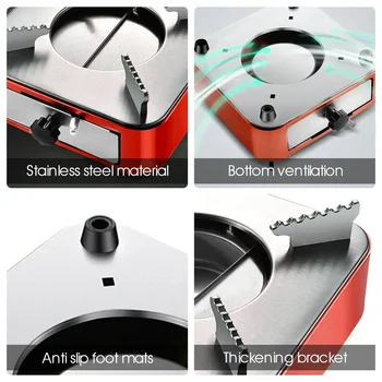 Portable Camping Stove with Adjustable Firepower Drawer Alcohol Stove For Outdoor Barbecue Camping Equipment 3