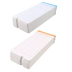 200 Sheets English Attendance Card Commuting Clocks Commuting Recording Small Paper Jam Office Timecards Staff