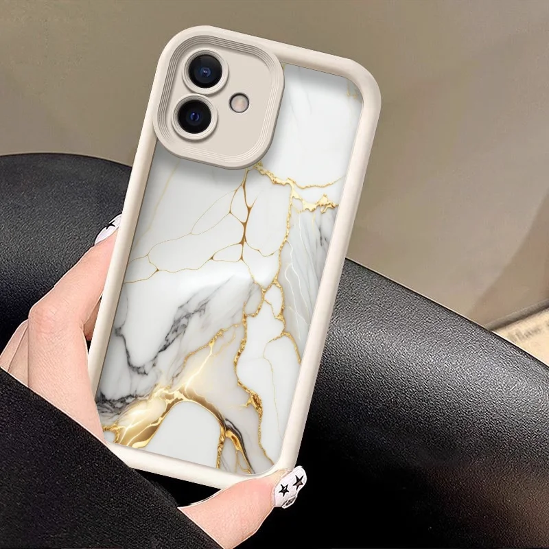 Colorful Marble Pattern Soft Silicone Phone Case - Stylish and Protective Cover