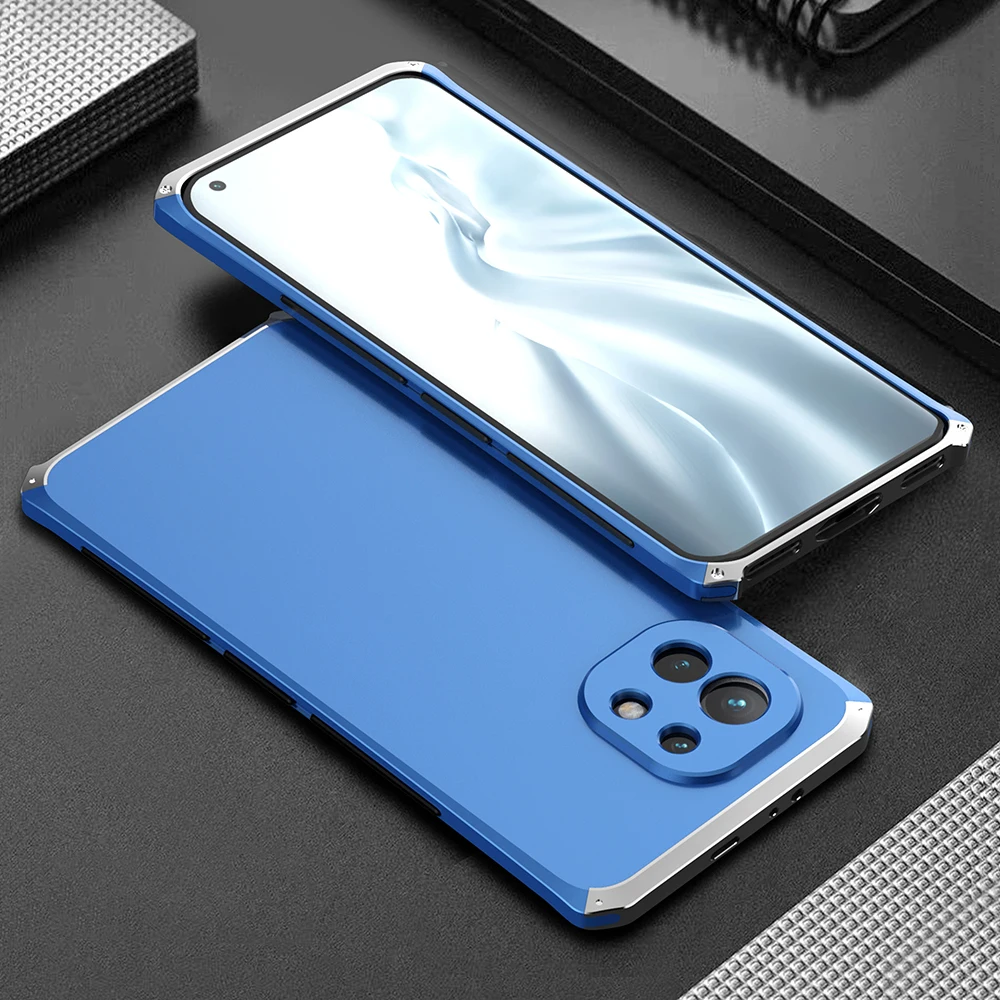 New Anti-fall Metal Frame PC Back For Xiaomi 11 Mi11 M11 Xiaomi11 Aluminum Alloy Bumper Case Cover