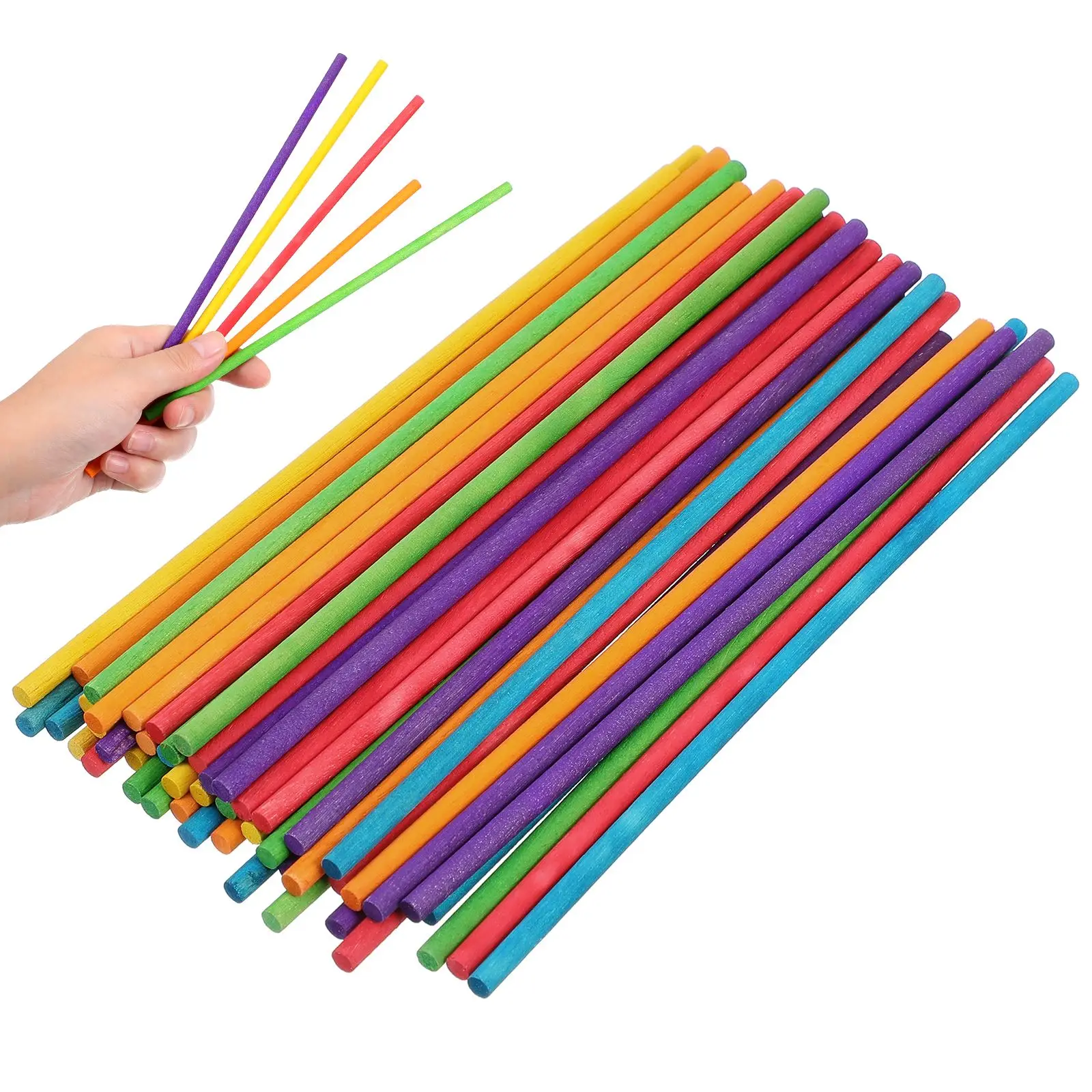 50pcs Wooden Rhythm Sticks Sound Drum Sticks Percussion MuscialInstrument Replacement For Beginners