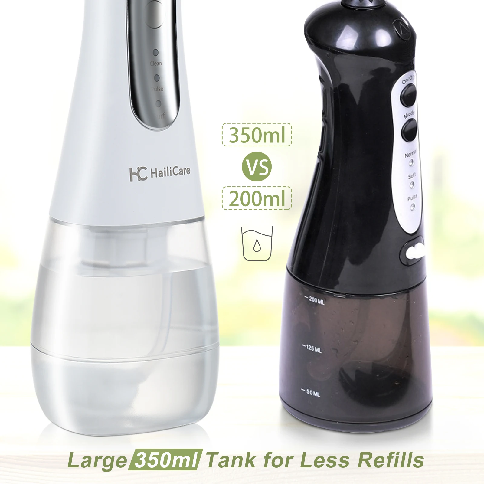 

Dental Waterpulse Teeth Cleaner Water Jet Toothpick Mouth Washing Teeth Whitening 350ML Portable Water Flosser Oral Irrigator