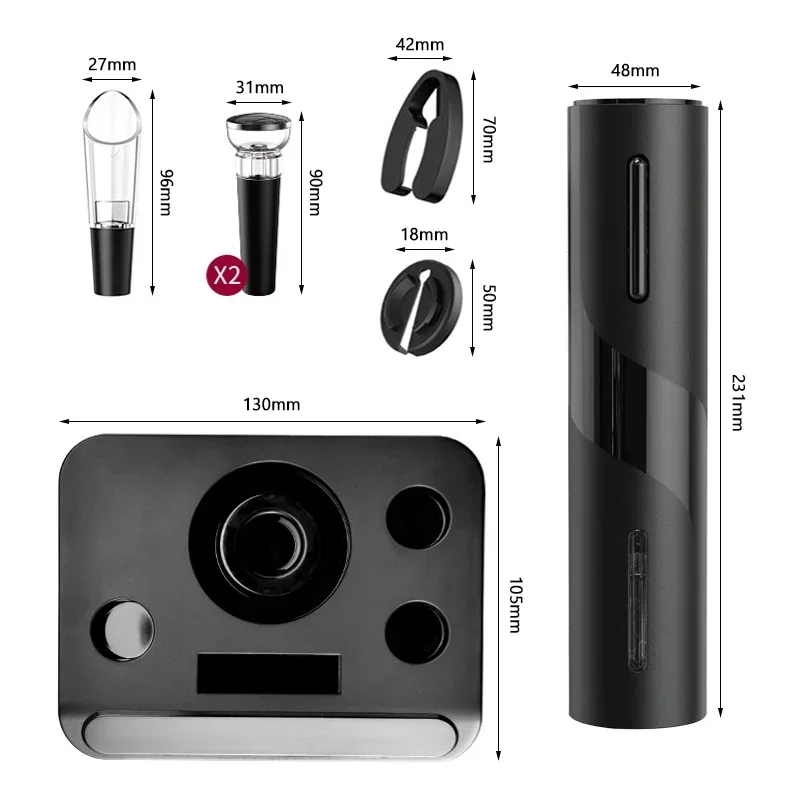 Wine Opener Wine Corkscrew Bottle Opener Kitchen Tools Electric Wine Bottle Opener with Foil Cutter