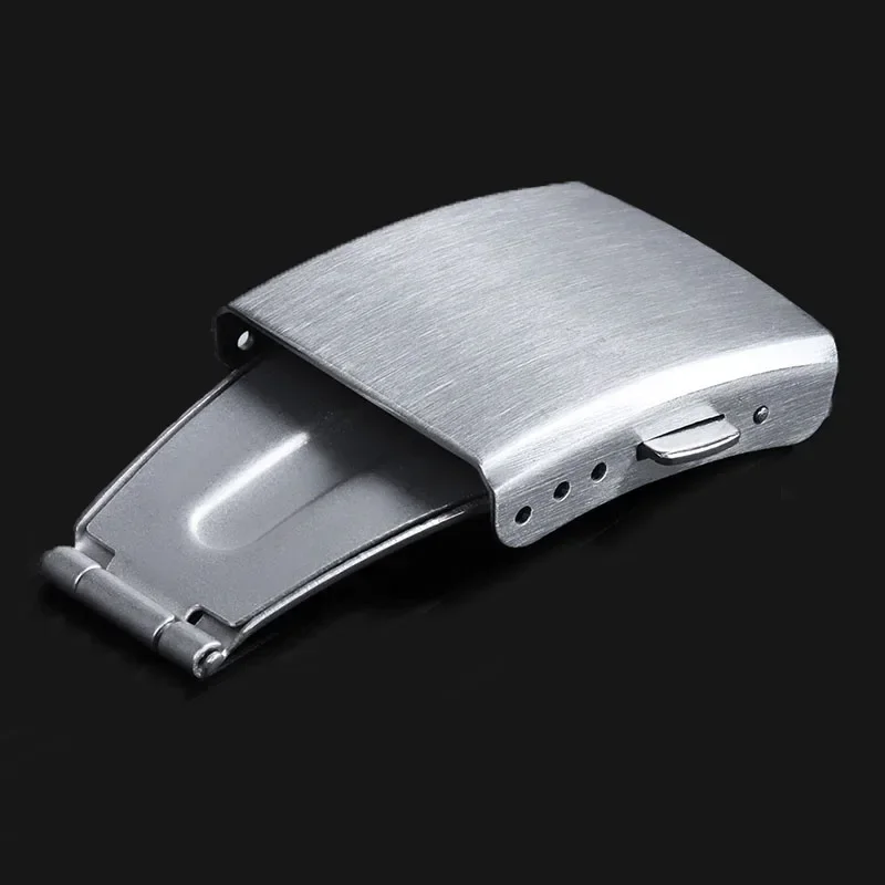 Stainless Steel Butterfly Buckle Watch Clasp - Double Press Folding Design