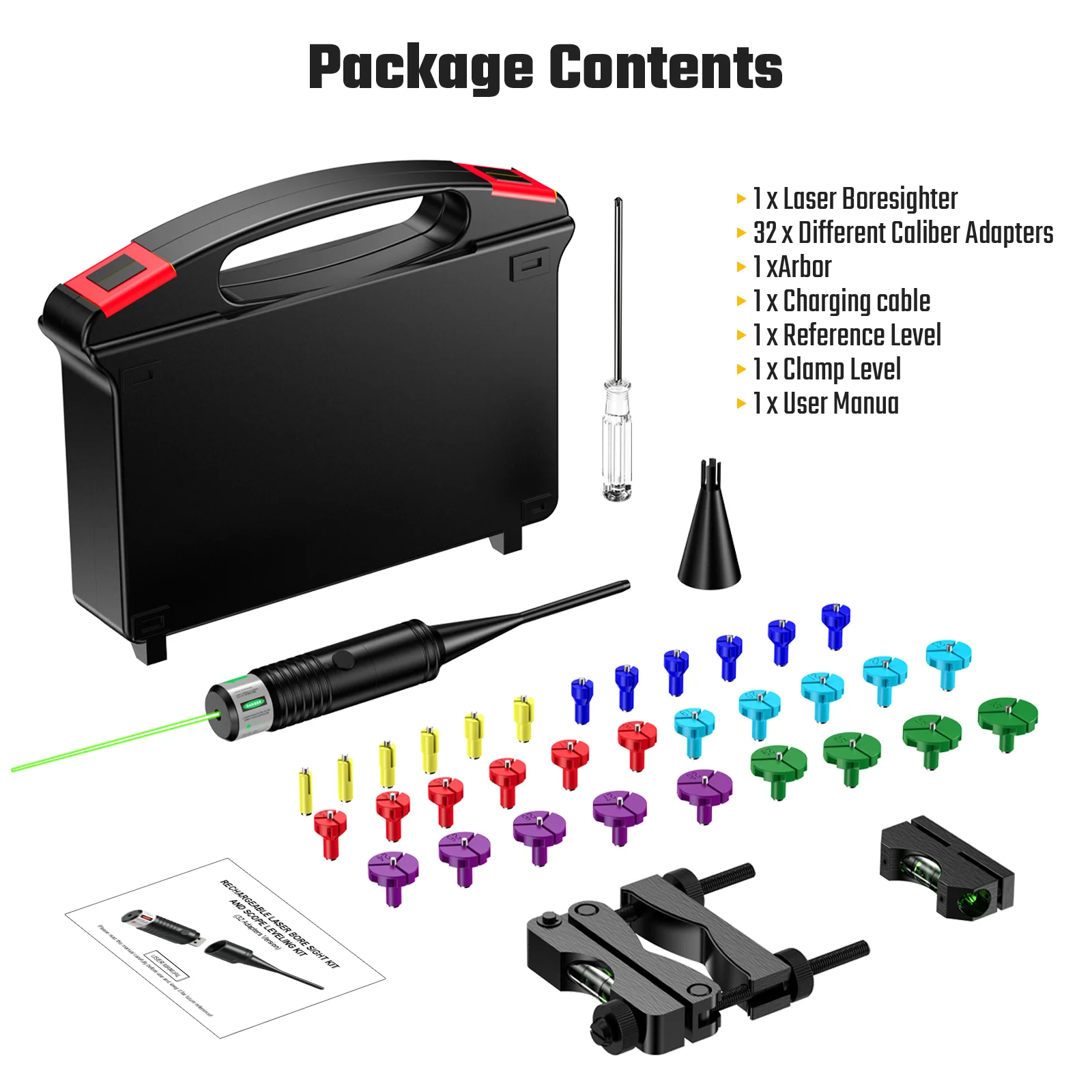 Doppel-Nivellierungsset, Vollständige Kaliberkompatibilität, USB-Aufladbar, Werkseitig Vorkalibriert, Keine Anpassung Erforderlich, Plug-and-Play. – Detail 9
