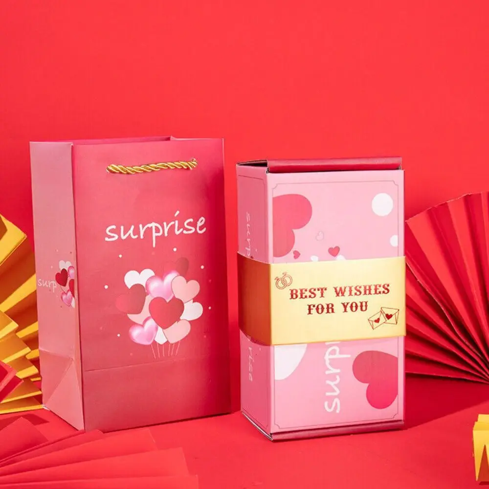 WOWNOVA Exploding Gift Box Money Pop up Surprise Birthday Prank Box, Money  Roll Gift Box for Cash Gift, Chinese Red Envelope Cash Explosion Gift Box  for Relatives and Friends (Best Wishes) :