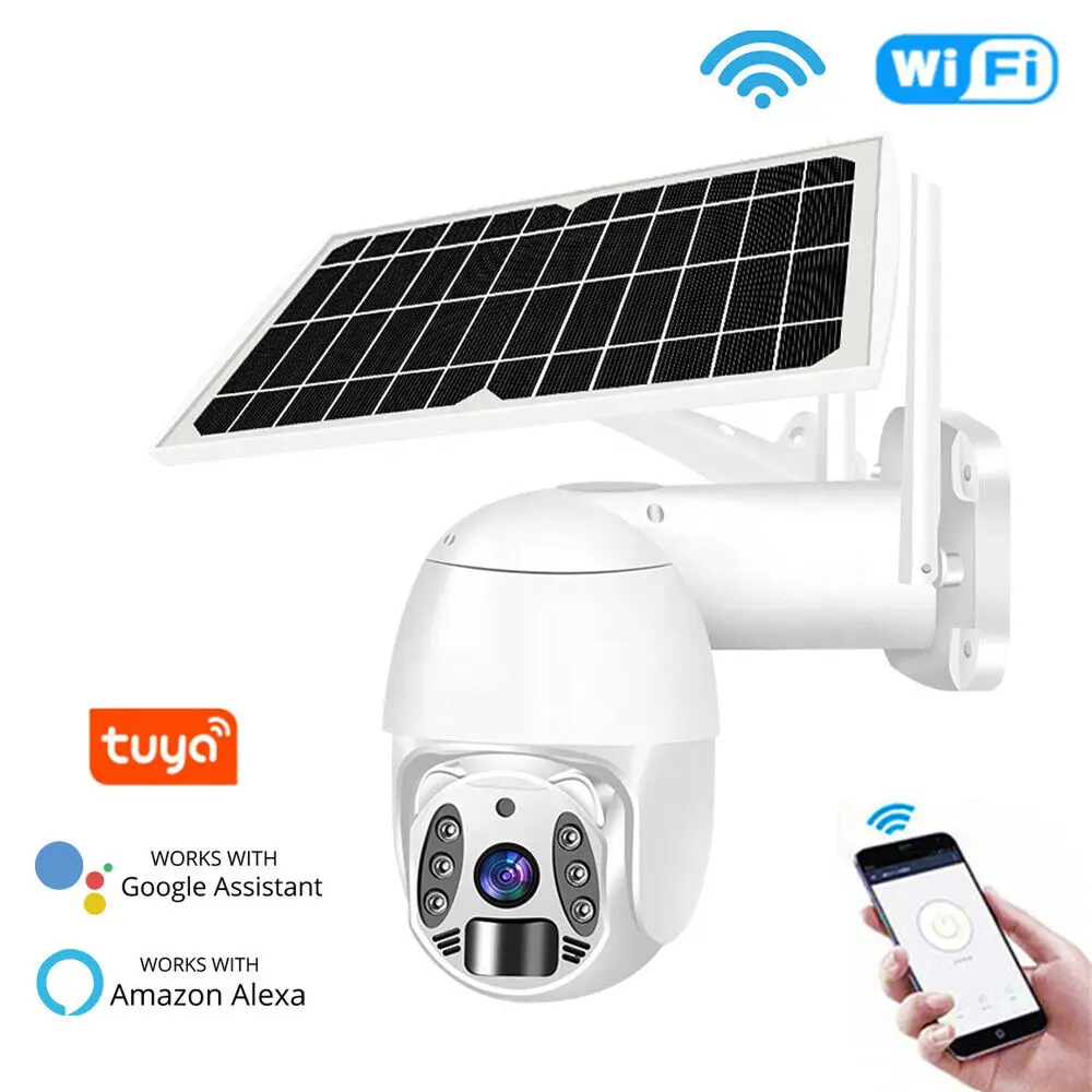 Tuya 360 ° WiFi Camera Kamera GSM 4G Solar Surveillance Cameras Security Protection for Home Security Outdoor Waterproof