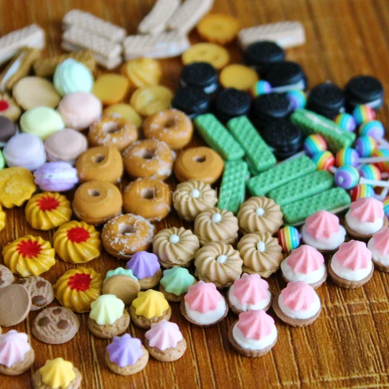 Miniature Dollhouse Food Dessert Cookies Canister Pretend Play Kitchen Mini Macaron For Barbies BJD Doll Accessories Cute