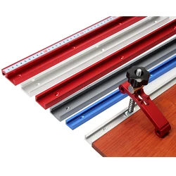 Woodworking T-tracks Slot Miter Track Jig 300-500MM Chute Rail Aluminum 19x9.5mm Table Saw Router Table Miter Gauge Fastener Rod