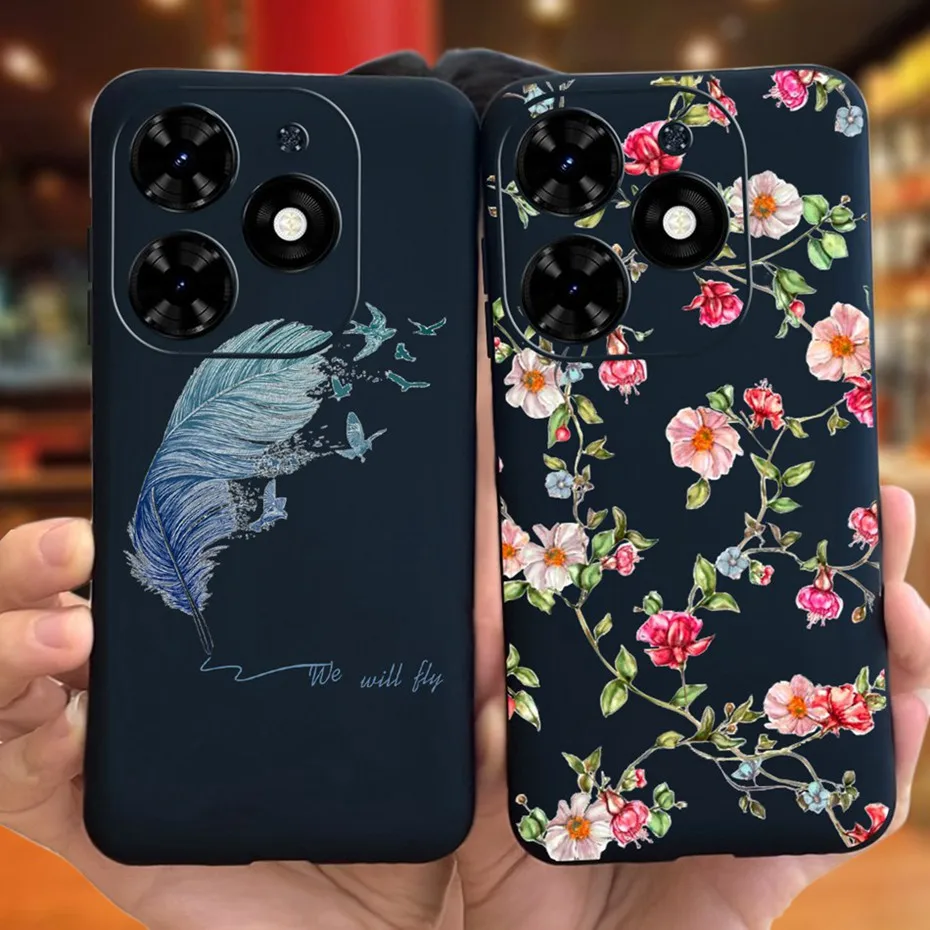 Sunflower Pattern Soft Silicone TPU Jelly Phone Case - Fashionable Protective Bumper Cover