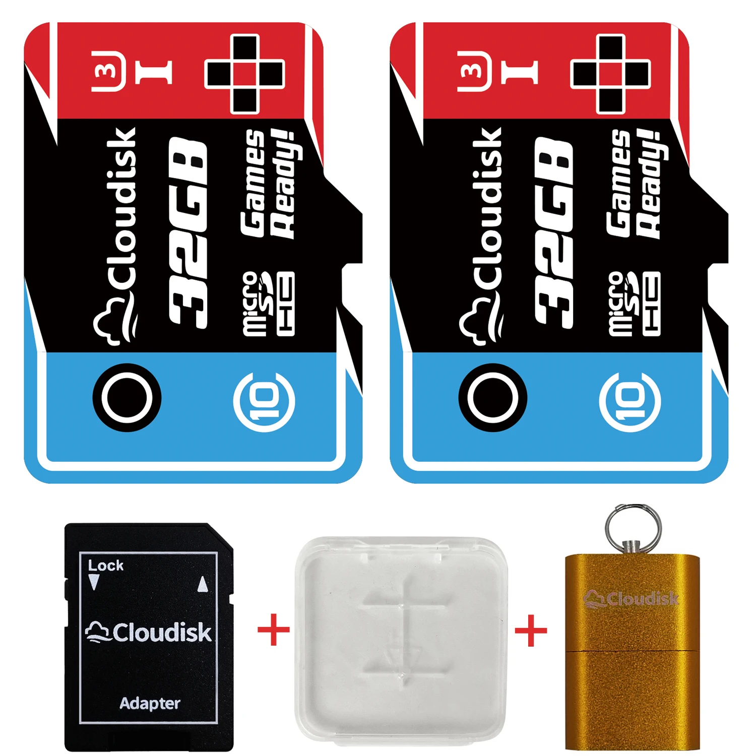 Cloudisk 2Pcs Schede Di Memoria Micro Sd U3 32Gb C10 A1 Scheda Microsd V30 Supporto Per Smartphone 4K Uhd Nintendo Switch Gopro Camera