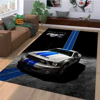 Mustang Pattern Rug for Bedroom Living Room Carpet for Kitchen Floor Mats Home Decor Non-Slip Floor Pad Rug 15 Sizes 2