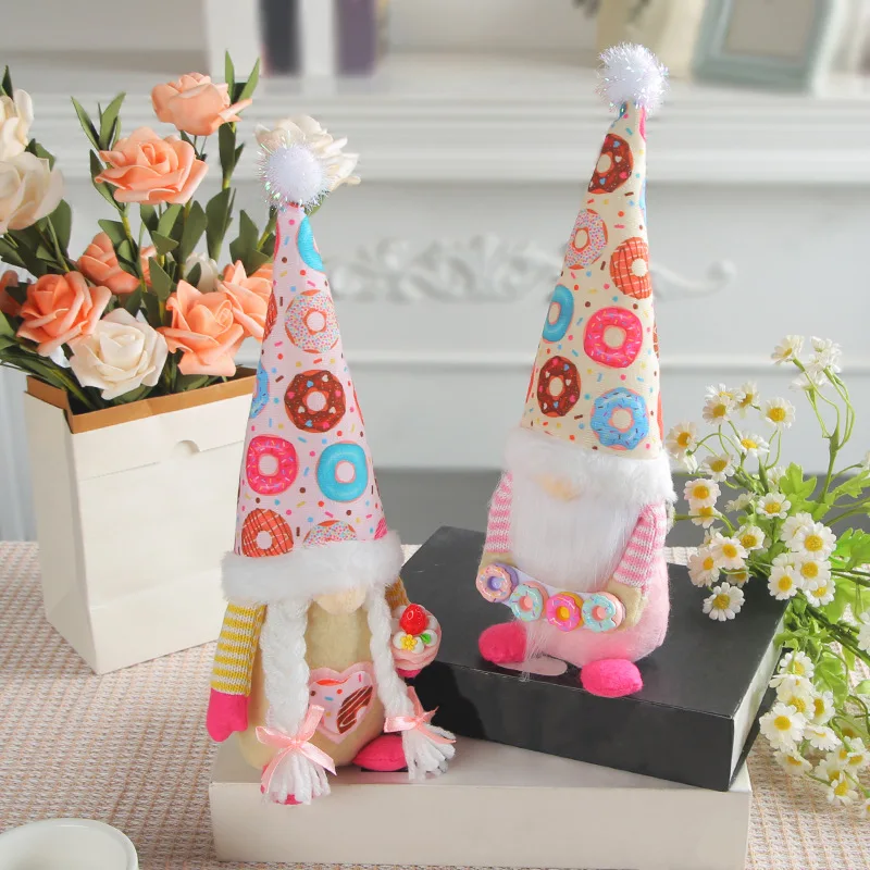 Christmas Faceless Donut Doll Elderly Dwarf Doll Pointed Hat Party Decorations christmas decorations