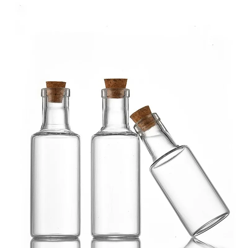 Mini Glass Bottles with Cork DIY Birthday Gift Transparent Empty Message Wishing Bottle Christmas Wedding Party Decoration 3