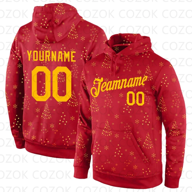 Customized Hoodie Christmas Snow pattern Jersey 3D Printed Unisex Pullovers Hoodie Casual Sweatshirts