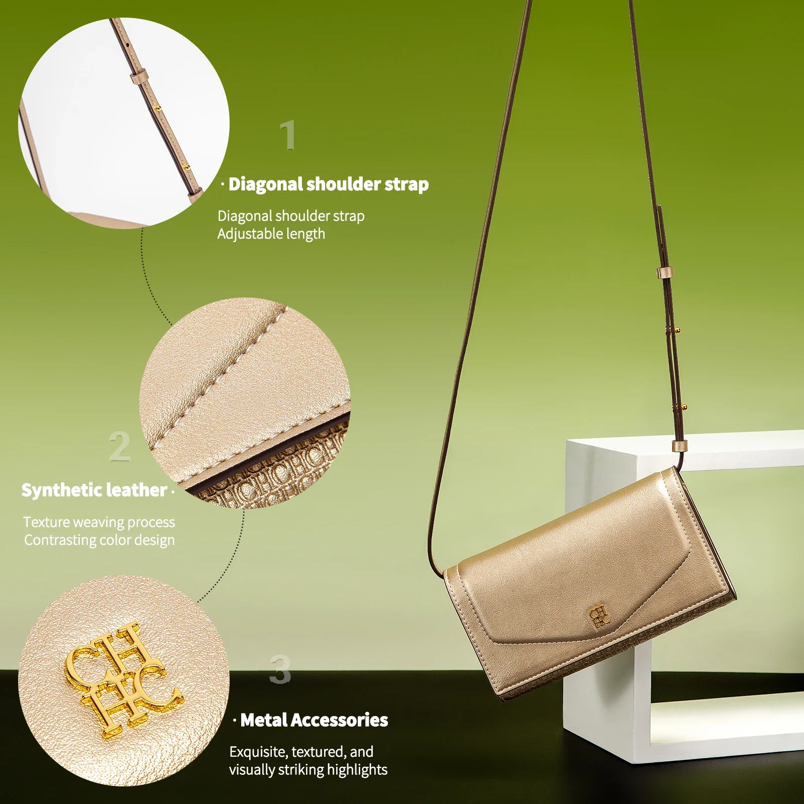 حقيبة سلسلة نسائية عصرية وبسيطة، بتصميم كلاسيكي بل...