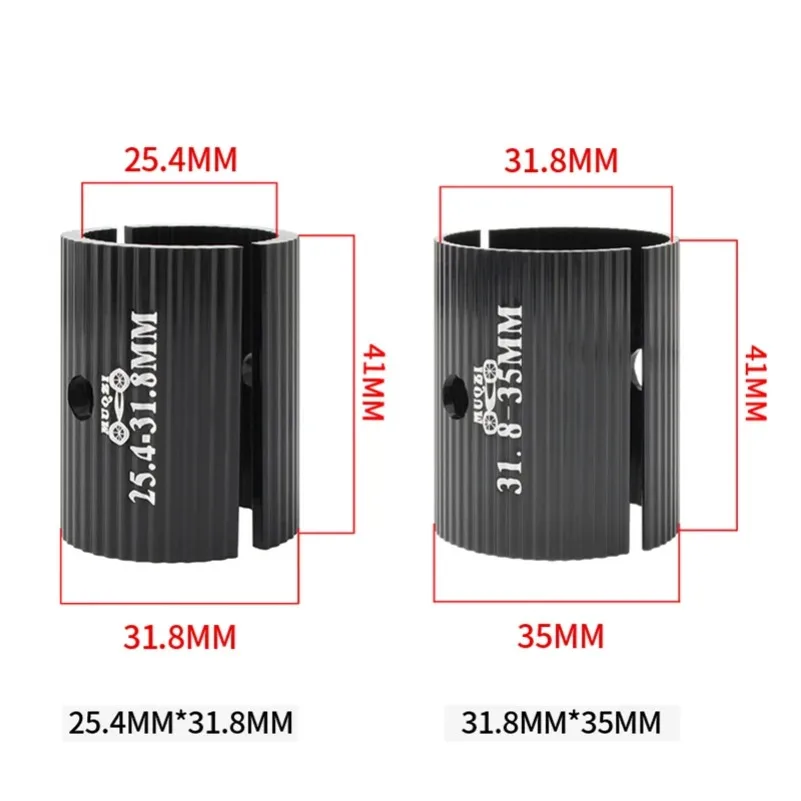 Bike Handlebar Adapter 1Pair 25.4mm To 31.8mm 31.8mm To 35mm Aperture Adjust MTB Road Bicycle Bar Stem Reducer