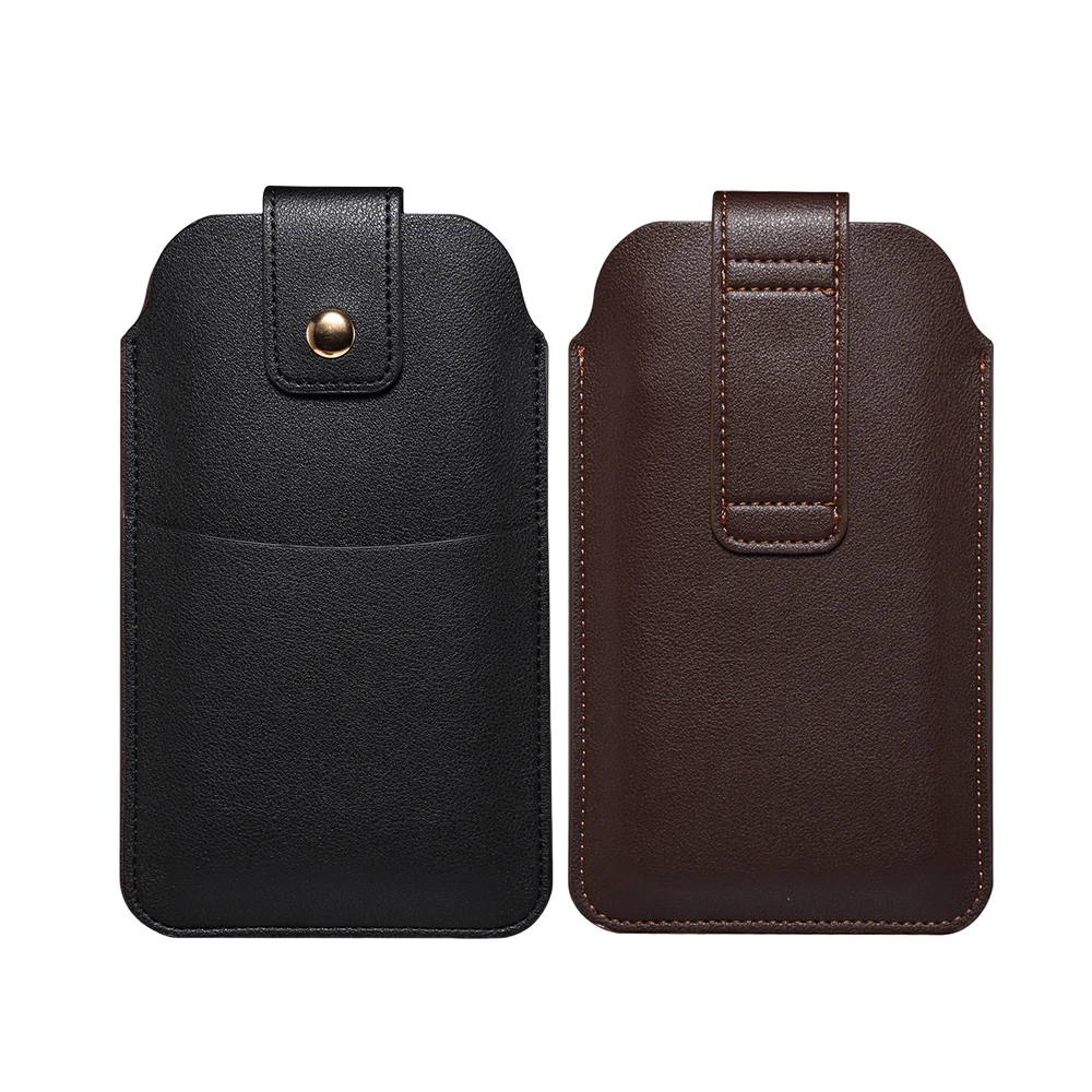 Elegant Universal PU Leather Belt Clip Phone Pouch Case