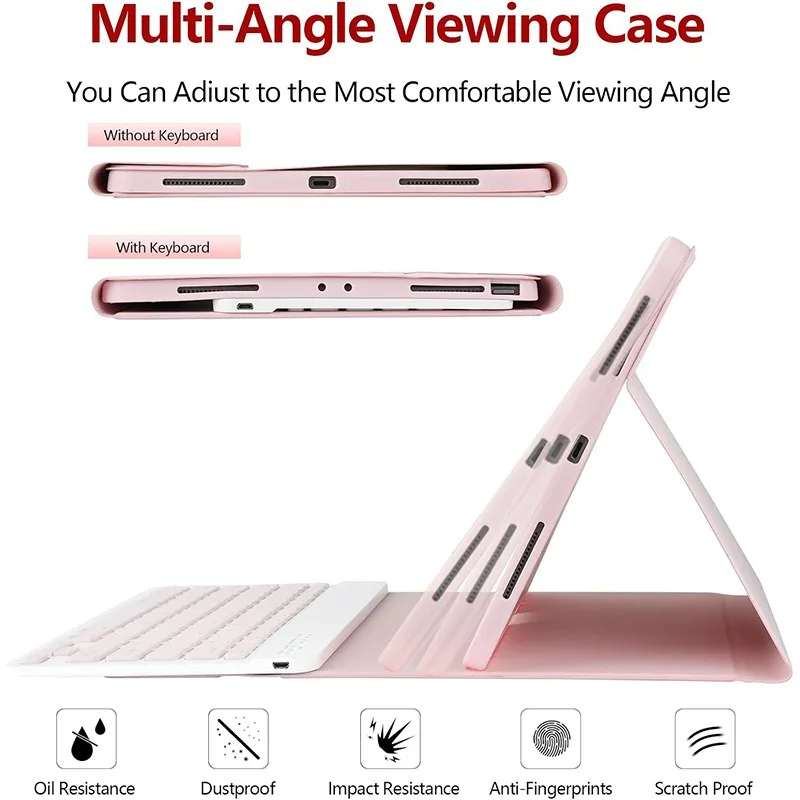 Premium Wireless Bluetooth Keyboard Case with Smart Stand Cover