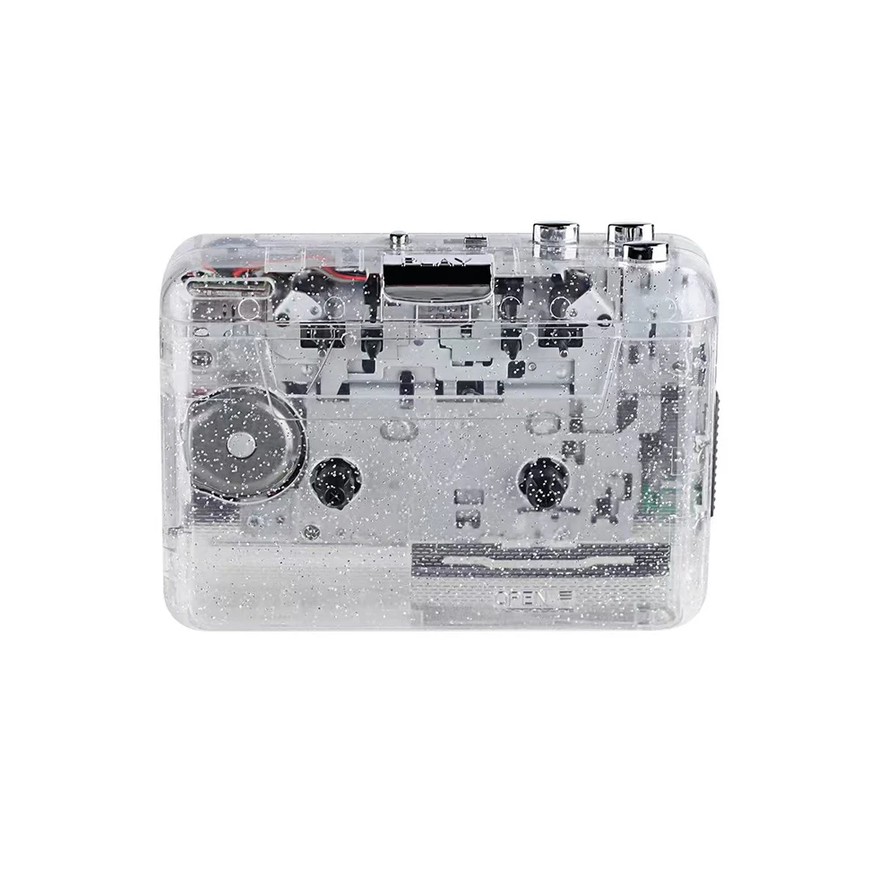 Hot Tape Cassette Player Portable Tape Recorder To Mp3 Full Transparent Shell USB Port Cassette To MP3 Format Player