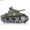 HENG LONG 1/16 RC Tank Customized 7.0 M4A3 Sherman 3898 360° Turret Metal Tracks TH17680-SMT4 5