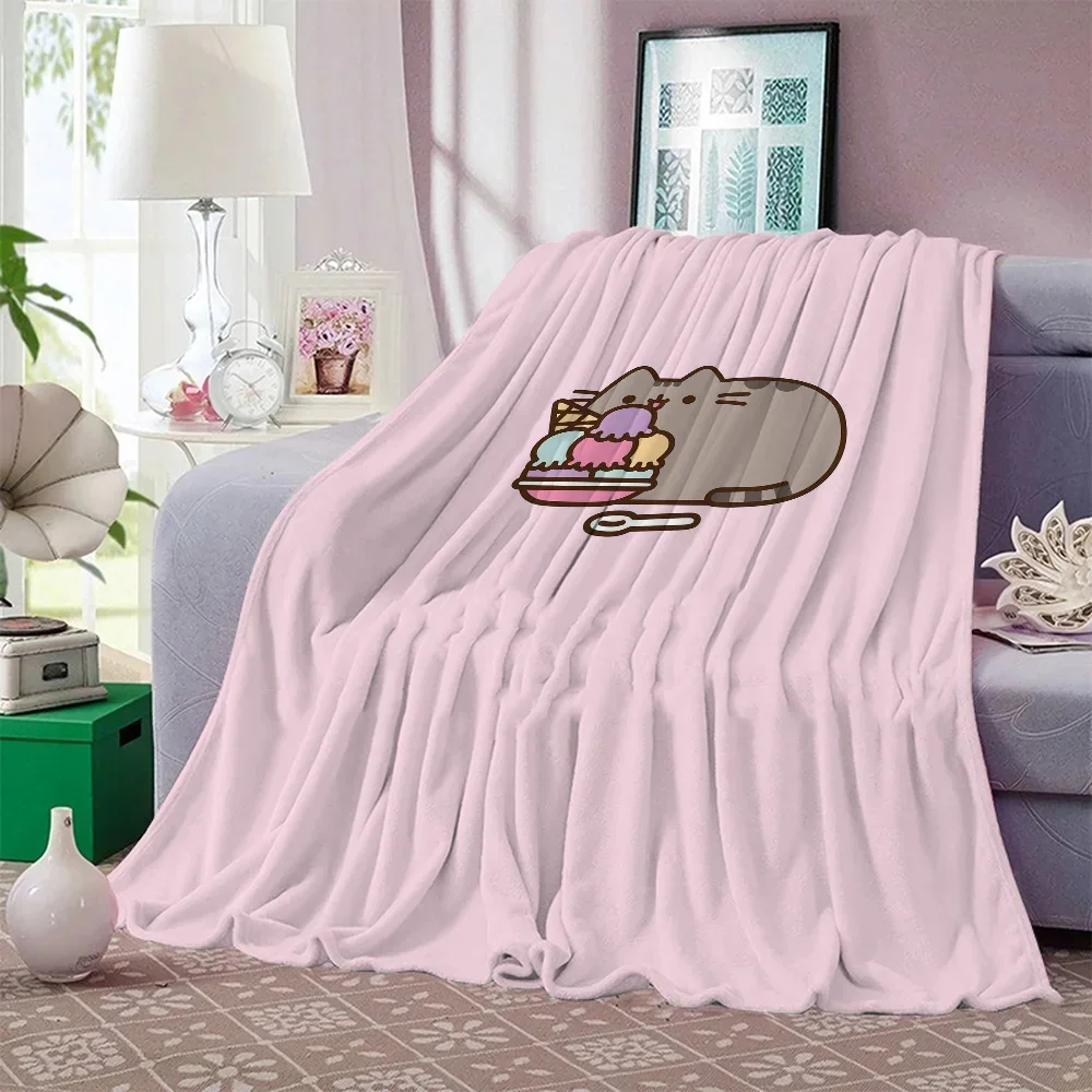 Throw Blankets for Baby Pusheens Fluffy Blanket Sofa Blankets & Throws Bedspreads and Coverlets Halloween Summer Comforter Plaid 3