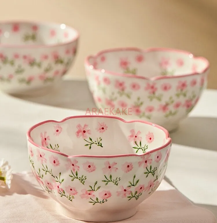 New High Appearance Rice Bowl, Ceramic Household Dining Bowl, Cute Tableware, Personal Special Bowl