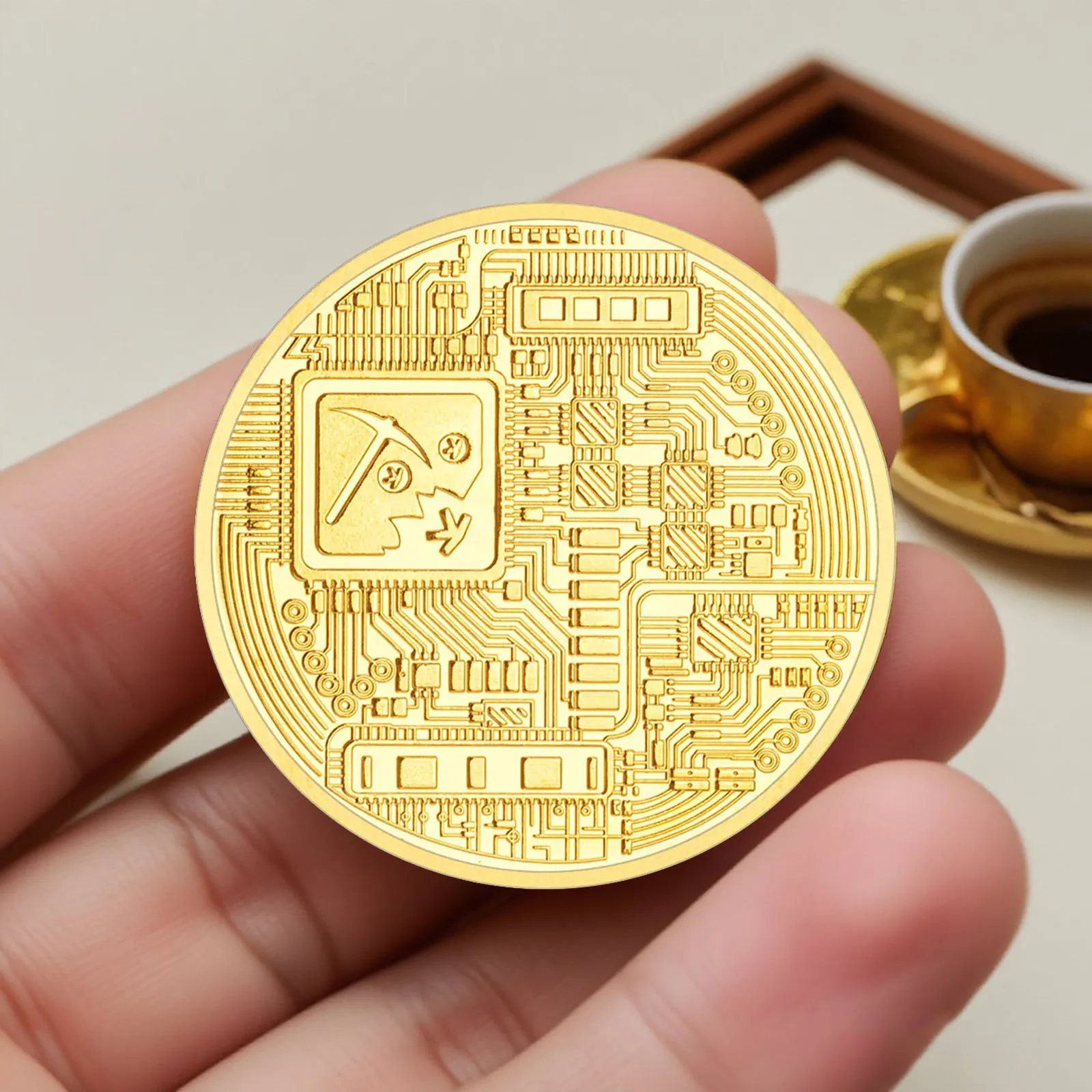 Gold Plated Kaspa Commemorative Souvenir Coin