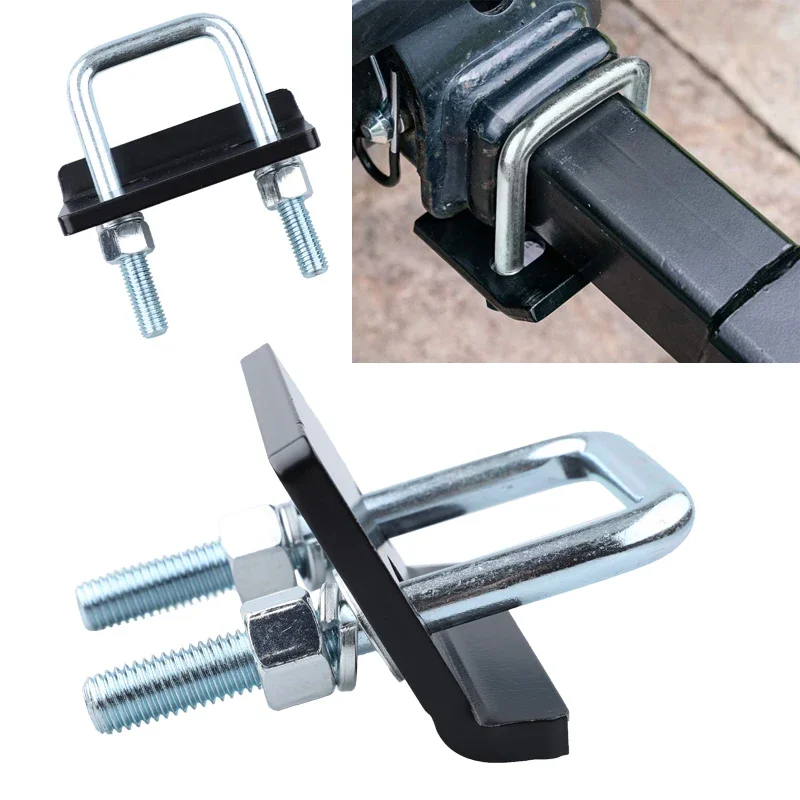 Heavy-duty hitch tensioner U bolt spherical mounting stabilizer swing bracket damper for trailer hitch units Steel