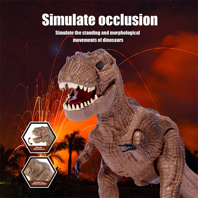 Brinquedo De Dinossauro Atraente Elétrico Alegre Meninos Meninas T-rex  Andando Modelo De Animais De Controle Remoto Presentes De Natal Jogo  Interativo - Animais De Controle Remoto - AliExpress