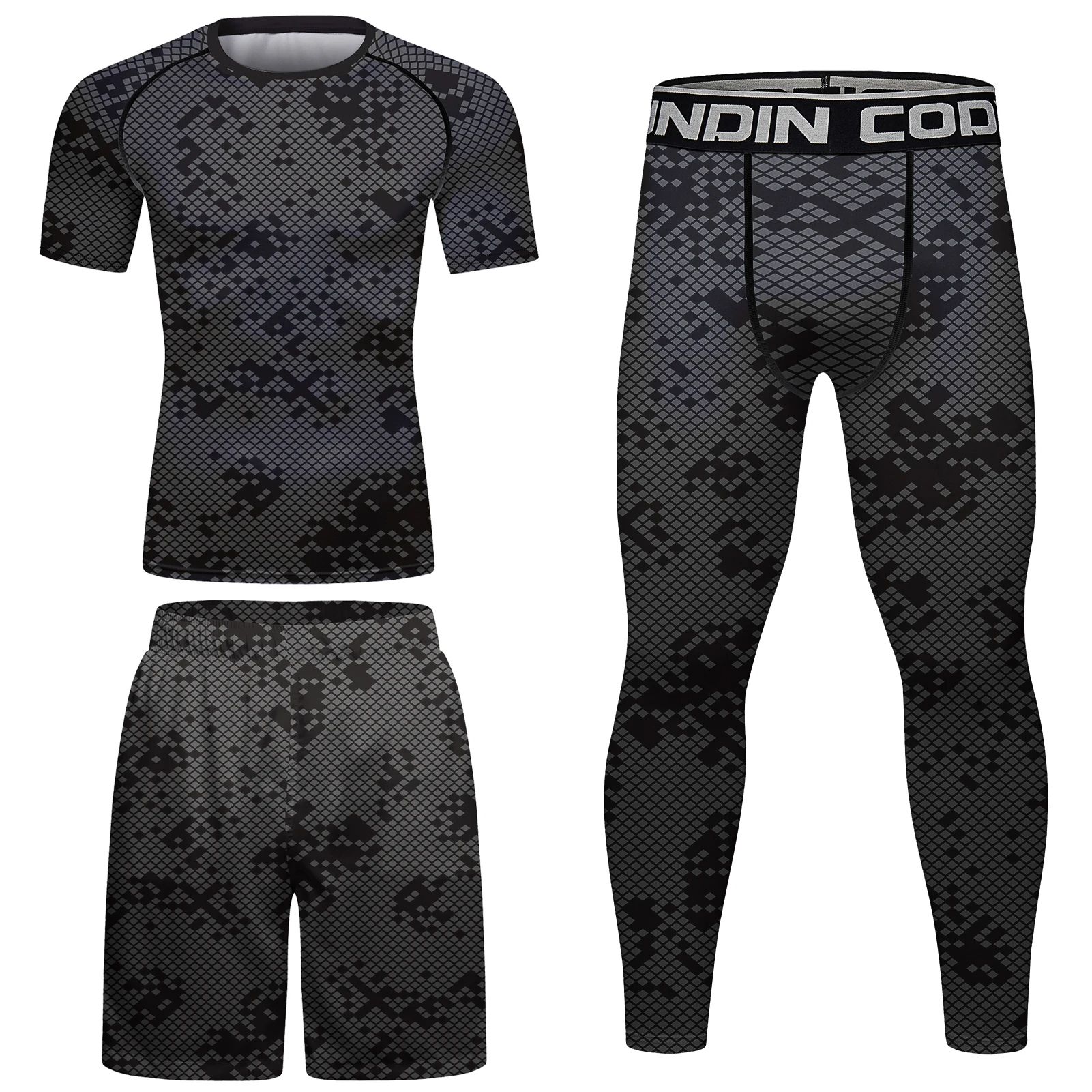 Cody Lundin Kickboxing Rashguard Jiu Jitsu MMA T-shirt+Pant Set Men Fighting Boxing Bjj Rash Guard Sportswear Muay Thai Clothing