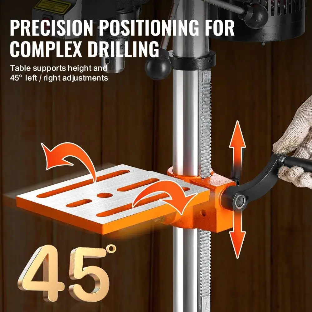 10-Inch Benchtop Drill Press - Adjustable 610-2800RPM Tabletop Drilling Machine 2