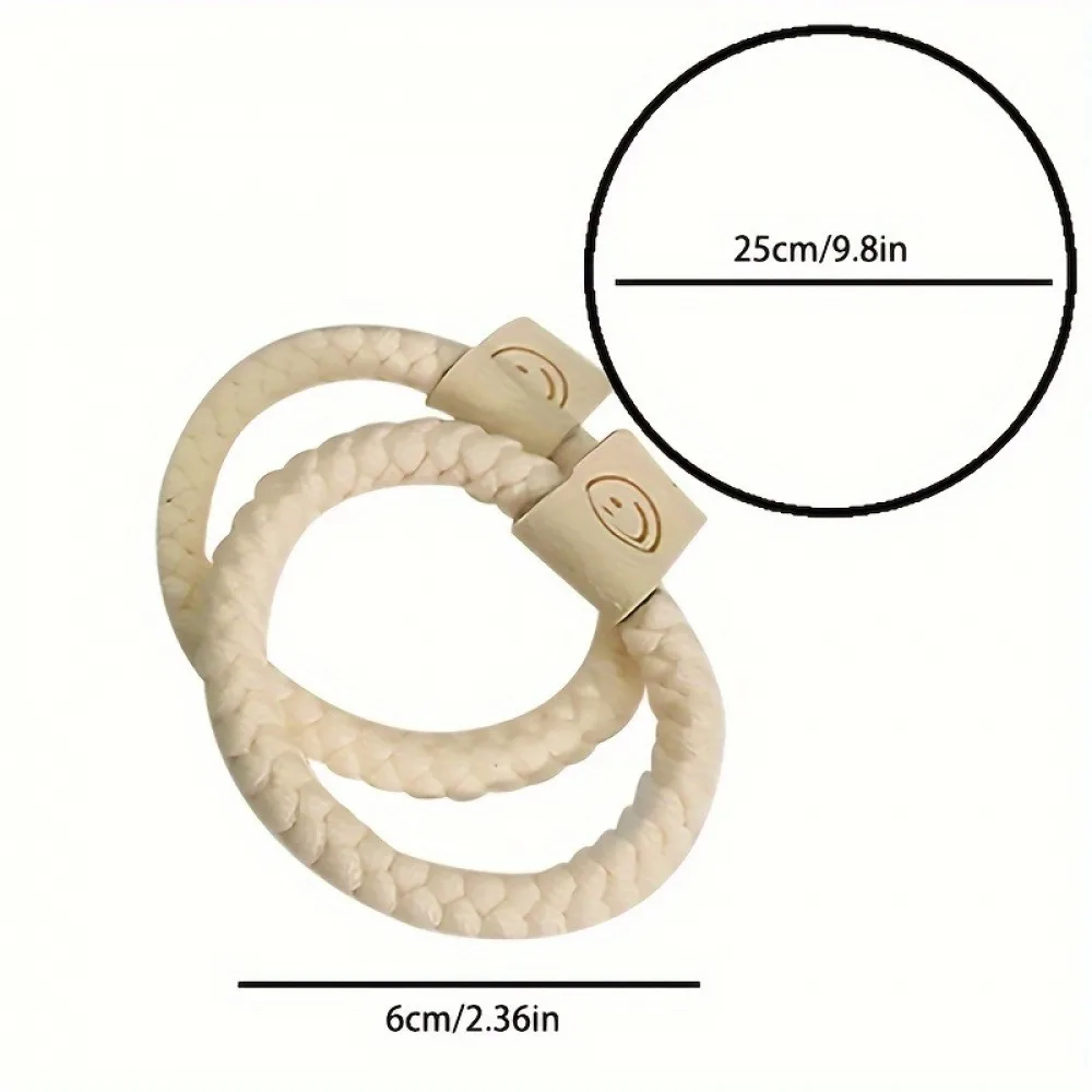 Set of 20 One Minimalist Fashion Hair Ring and Hair Bands-Cloth, Cute and Flexible Hair Bands, Valentine's Day Inspiration, - Image 5