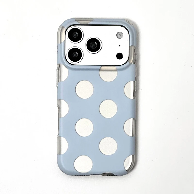 Chic Love Polka Dot Textured Soft Silicone Shockproof Phone Case