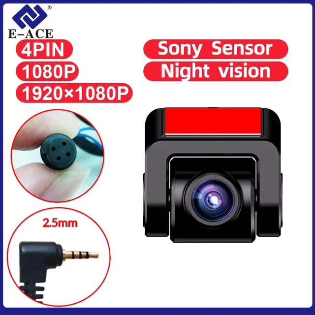 Car Rearview FHD 1080P Sony 4PIN Camera 2.5MM Waterproof Camera Parking Assistance Camera Only for E-ACE DVR Dashcam