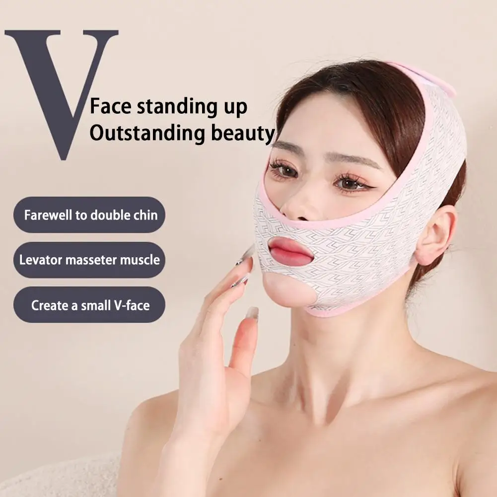 Far-infrared Elastic V Face Belt Small Face Plastic Face Mask Jaw Elastic  Belt Facial Care Tool Face Bandage Home Portable - AliExpress