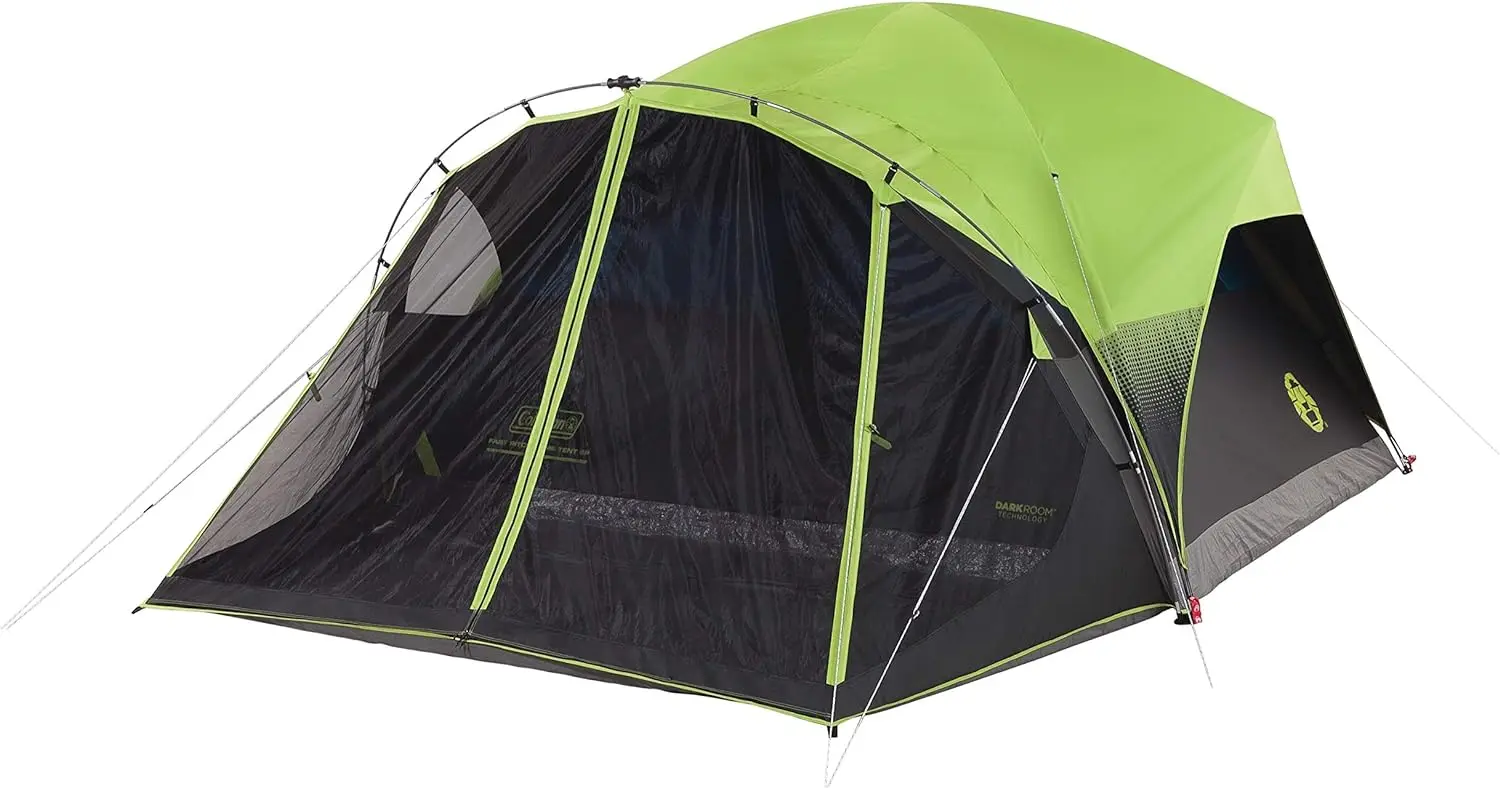 

Coleman Carlsbad Dark Room Camping Tent with Screened Porch, 4/6 Person Tent Blocks 90% of Sunlight and Keeps Inside Cool, Weath