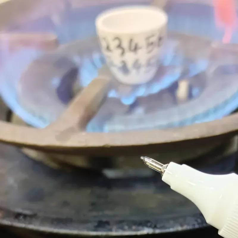 고온 내알코올 마커 실험실 저항 노 머플 로, 알루미나 도가니, 비 페이딩 오일 기반 펜