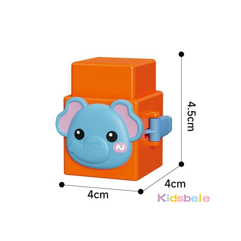 Baby Educational Animal Stacking Building Blocks Montessori Colorful Cartoon Animal Sorting Matching Toy For Toddler Party Game