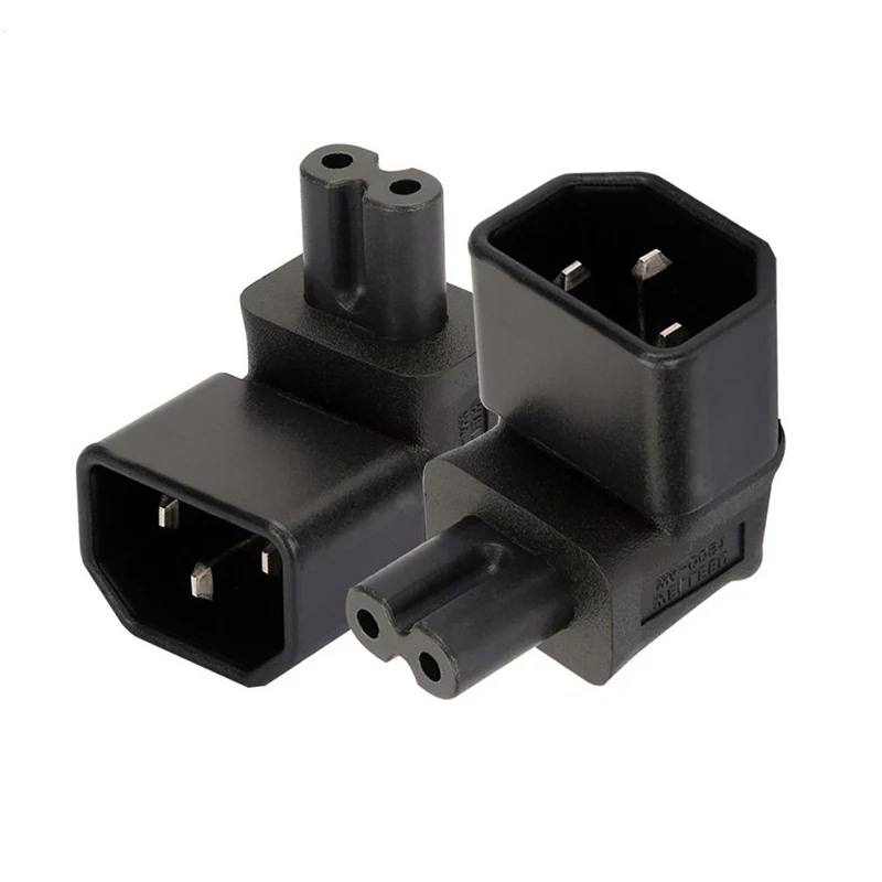 

90 Degree Right Angled IEC Angle IEC320 IEC 320 C14 Socket To IEC C7 AC Power Plug Adapter Power Supply Connector Set