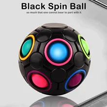 Magic Rainbow Puzzle Ball Speed Cube Ball Puzzle Game Fun Stress Reliever Magic Ball Brain Teaser Fidget Toys for Children Adult