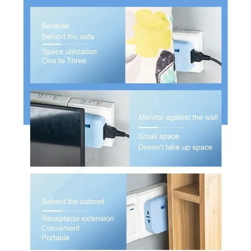 US To EU KR Plug Adapter 3 in 1 Travel Adapter Electrical Plug US To Euro Plug Power Converter Power Adapters Electric AC Outlet