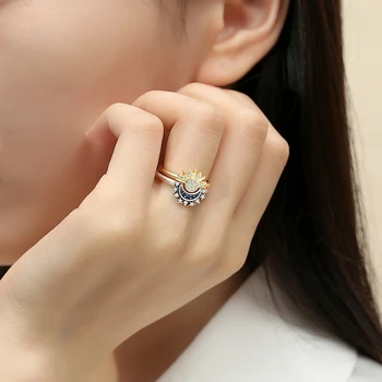 Original 925 Sterling Silver Ring Love Heart Pave CZ Crystal Stackable Rings For Women Wedding Engagement Birthday Gift Jewelry 5