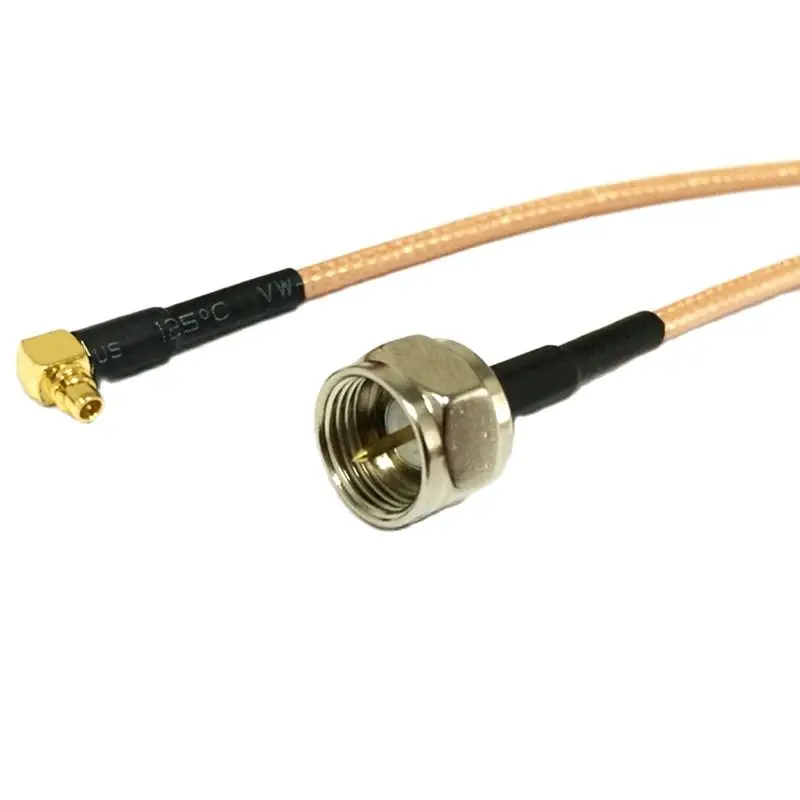 

1PC New Wireless Modem Extension MMCX Male Right Angle To F Plug Pigtail Cable RG316 15CM 6" Adapter