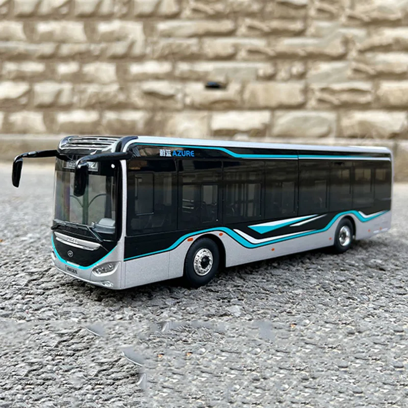 

Diecast Alloy 1:42 Scale Azure New Energy Urban Public Transportation Bus Model Adult Toy Collection Display Ornament Souvenir