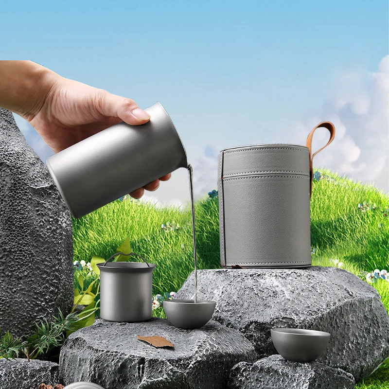 TiYi305mlTitaniumEagleBeamTeaCupwithFilterCoverOutdoor