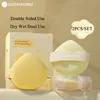 GUOXIAONIU 2PCS Double Sided Use Makeup Blender Puffs Loose Powder Foundation BB Cream Dry Wet Use Cosmetics Applicator Sponge 1