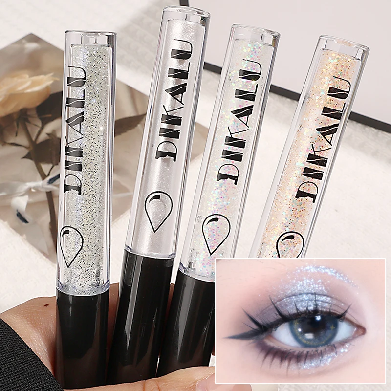 Glitter Diamond Liquid Eyeshadow Shimmer Waterproof Lasting Pearlescent Sequin Eye Shadow Eyeliner Highlighter Makeup Cosmetics